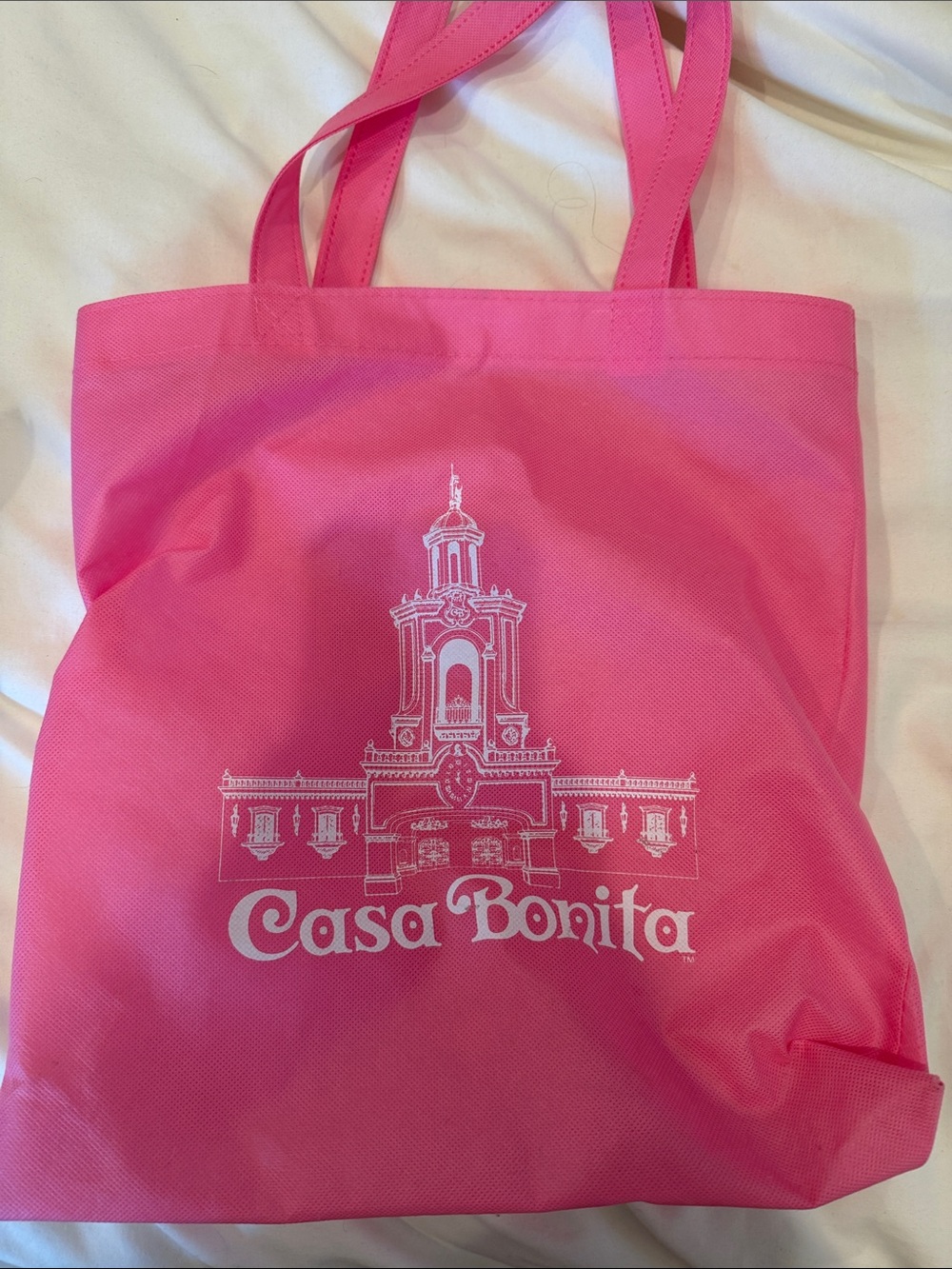 Casa Bonita Pink Reusable Shopping Tote Bag